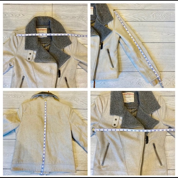 Anthropologie Cartonnier Sherpa Wool Blend Moto - Picture 6 of 10